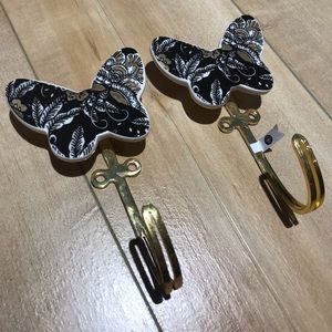 Urban Outfitters Ceramic Butterfly Wall Hooks